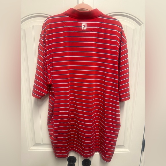 FootJoy FJ Men’s Golf Polo. Red White And Blue. Size: XXL - Picture 3 of 4